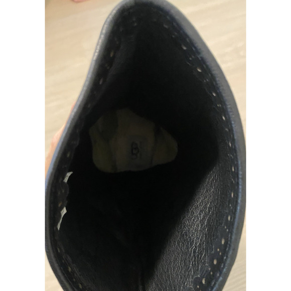 UGG Cary Black Suede Leather Lace up Block Heel Mid Calf Boots 6 1005949 - Picture 11 of 12